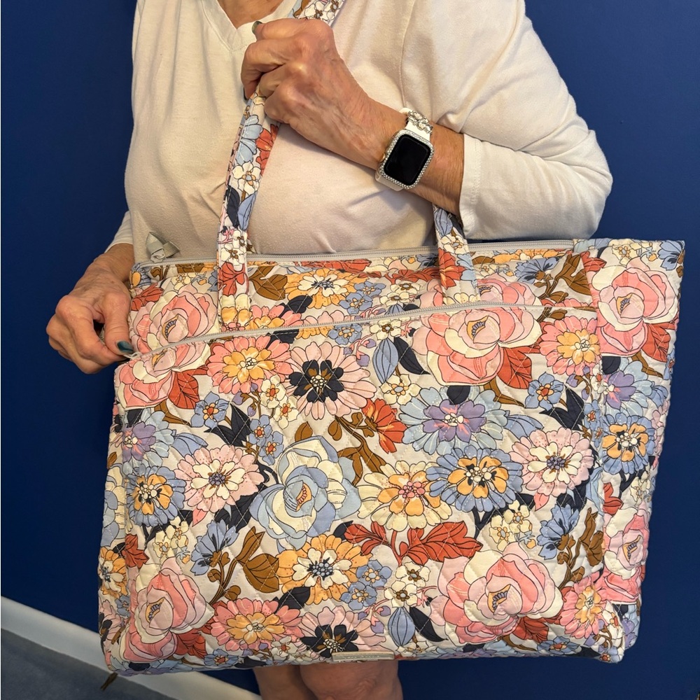 Vera Bradley Pink and Blue Floral Tote